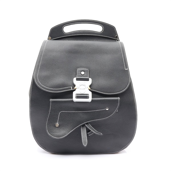 Dior 迪奧 Gallop Saddle 後背包 黑色牛皮 1ADBA011YKK.H00N