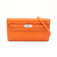 HERMES 愛馬仕 Kelly To Go 肩背包 經典橘 Epsom牛皮 B刻 銀扣 H080253CK93