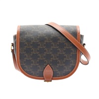 CELINE 賽琳 Folco Medium 馬鞍包 肩背包 Triomphe 印花帆布 191502BZJ.04LU