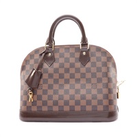 LOUIS VUITTON LV 路易威登 Alma PM 手提包 棕色 棋盤格 帆布 皮標掉落 N53151