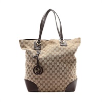 GUCCI 古馳 Charm Tote 手提包 棕色 GG帆布 247236