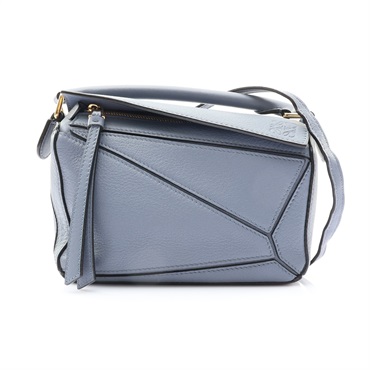 LOEWE 羅威 Mini Puzzle 肩背包 鋼藍色 牛皮 322.30.U95