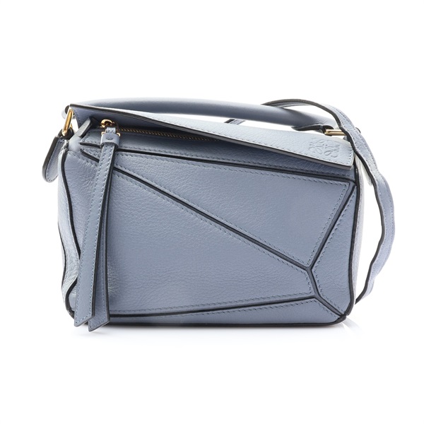 LOEWE 羅威 Mini Puzzle 肩背包 鋼藍色 牛皮 322.30.U95