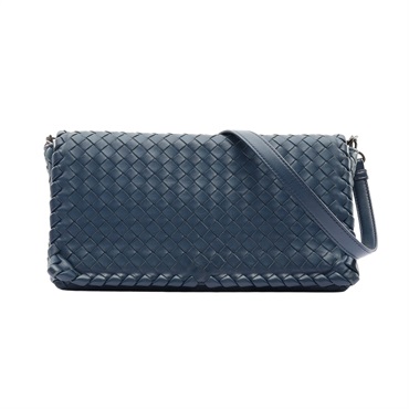 BOTTEGA VENETA BV 寶緹嘉 Intrecciato 肩背包 藍色 羊皮 428136