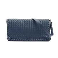 BOTTEGA VENETA BV 寶緹嘉 Intrecciato 肩背包 藍色 羊皮 428136