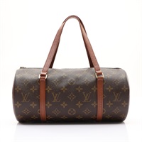 LOUIS VUITTON LV 路易威登 Papillon 30 手提包 棕色 原花帆布 缺小袋 M51365