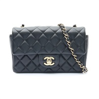 CHANEL 香奈兒 Coco 20 鍊帶 肩背包 黑色 菱格紋 羊皮 金扣 A69900