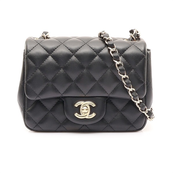 CHANEL 香奈兒 Mini Coco 17 鍊帶 肩背包 黑色 羊皮 A35200