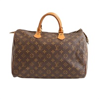 LOUIS VUITTON LV 路易威登 Speedy 35 波士頓包 手提包 棕色 原花帆布 M41524