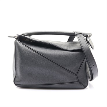 LOEWE 羅威 Puzzle Edge Small 肩背包 黑色 牛皮