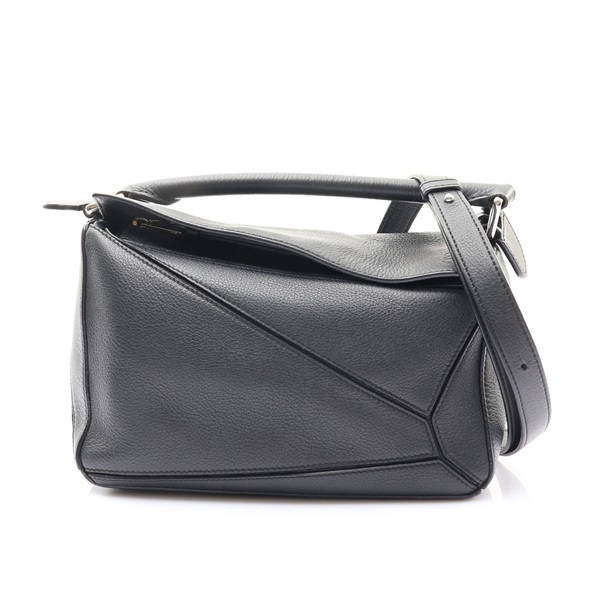 LOEWE 羅威 Puzzle Edge Small 肩背包 黑色 牛皮