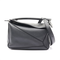 LOEWE 羅威 Puzzle Edge Small 肩背包 黑色 牛皮