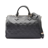 LOUIS VUITTON LV 路易威登 Speedy Soft 30 兩用包 黑色 牛皮 (MCH字母刻印) M47186