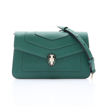 BVLGARI 寶格麗 Serpenti Forever WOC 肩背包 祖母綠 牛皮 290837