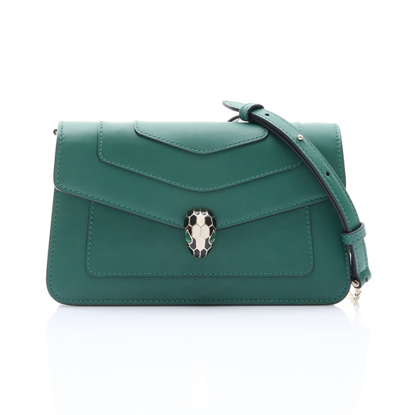 BVLGARI 寶格麗 Serpenti Forever WOC 肩背包 祖母綠 牛皮 290837