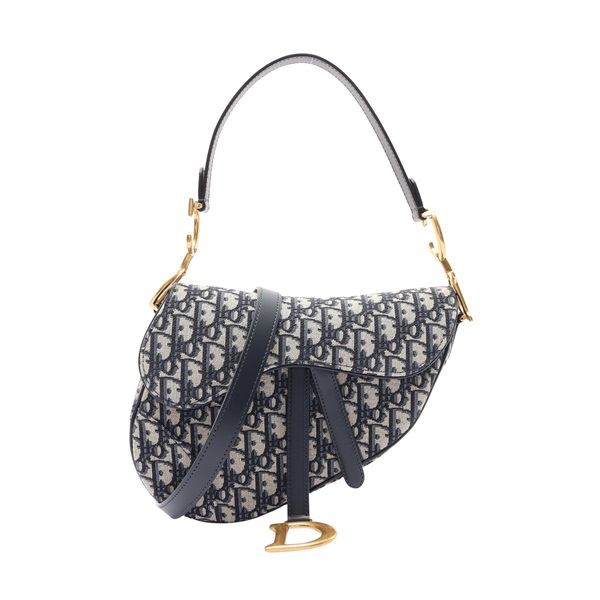 Dior 迪奧 Saddle With Strap 兩用包 藍色 Oblique 緹花帆布 M0455CTZQ_M928