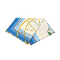 HERMES 愛馬仕 Coupe de Gala Shawl 140 圍巾 米/藍/多色 羊絨 絲綢