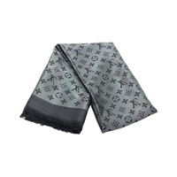 LOUIS VUITTON LV 路易威登 Shine 絲巾 原花黑色 絲綢 M75123 M75123