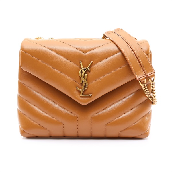 Yves Saint Laurent 聖羅蘭 Mng Loulou 肩背包 棕色 牛皮 494699