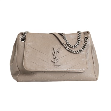 SAINT LAURENT YSL 聖羅蘭 Nolita 肩背包 灰色 羊皮 635391