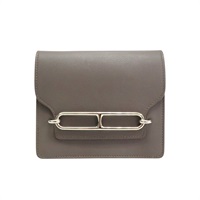 錫器灰 Evercolor牛皮 Roulis Slim Wallet 二折短包 Z刻【HERMES 愛馬仕】 H082053CK