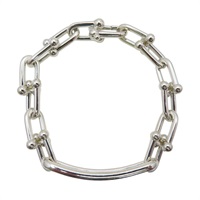 925純銀 HardWear 大號 扣環 手鏈【Tiffany & Co 蒂芬妮】