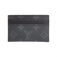 黑色 原花 PVC塗層帆布 名片夾【LOUIS VUITTON LV 路易威登】 M62170