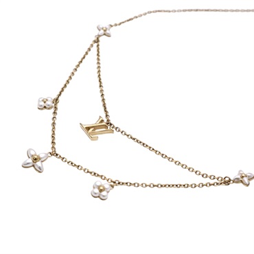 金色 金屬 Floragram 項鍊【LOUIS VUITTON LV 路易威登】 M00981