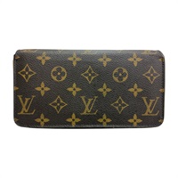 棕色 原花帆布 Zippy 拉鍊長夾【LOUIS VUITTON LV 路易威登】 M60017