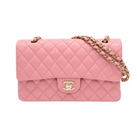 粉色 荔枝紋 牛皮 coco25 口蓋包 肩背包【CHANEL 香奈兒】 A01112