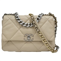 駝色 羊皮 19 Flap Bag 兩用包 金扣【CHANEL 香奈兒】 AS1161
