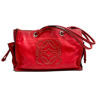 紅色 牛皮 Anagram 肩背包【LOEWE 羅威】