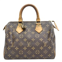棕色 原花帆布 Speedy 25 波士頓包 手提包【LOUIS VUITTON LV 路易威登】 M41528