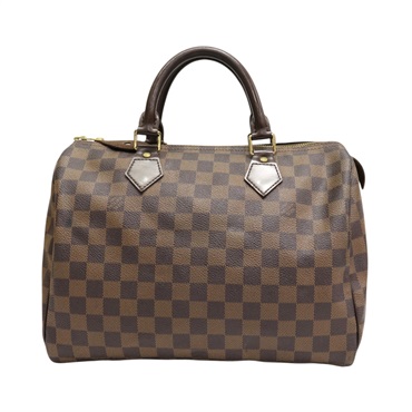棕色 棋盤格帆布 Speedy 30 波士頓包 手提包【LOUIS VUITTON LV 路易威登】 N41531