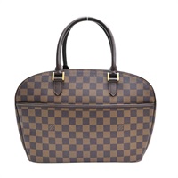 棕色 棋盤格 帆布 Sarria Horizontal 手提包【LOUIS VUITTON LV 路易威登】 N51282