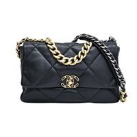 黑色羊皮 19 兩用包【CHANEL 香奈兒】 AS1161