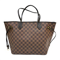 棕色 棋盤格 帆布 Neverfull MM 肩背包【LOUIS VUITTON LV 路易威登】 N41358