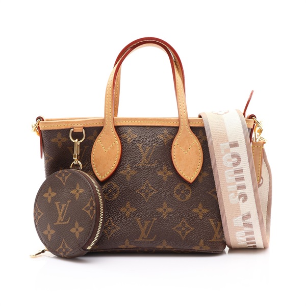 棕色 原花帆布 Neverfull BB 兩用包【LOUIS VUITTON LV 路易威登】 M46705
