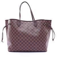 棕色 棋盤格 帆布 Neverfull GM 肩背包【LOUIS VUITTON LV 路易威登】 N51106