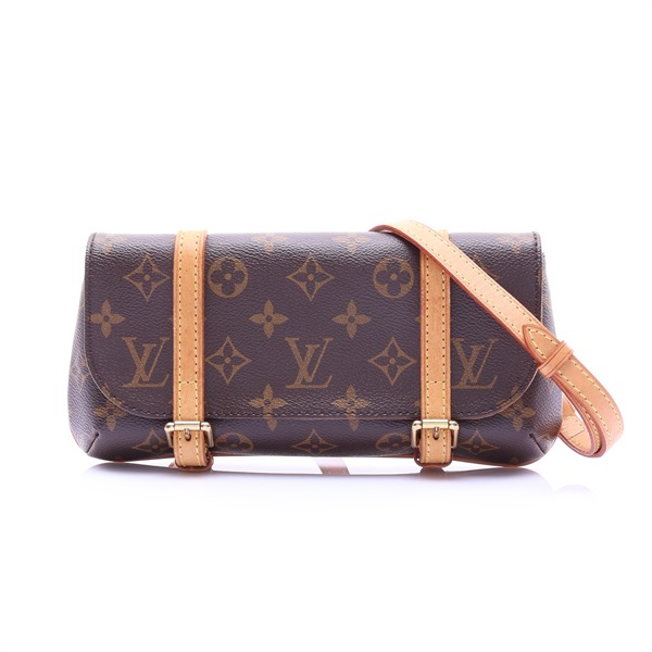 棕色 原花帆布 Pochette Marelle 肩背包【LOUIS VUITTON LV 路易威登】 M51159
