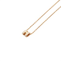 Mini Pop H 項鍊 白色琺瑯 金屬【HERMES 愛馬仕】 H147992FO