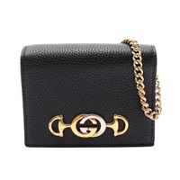 黑色 牛皮 卡片零錢 手提包【GUCCI 古馳】 570660
