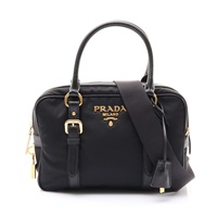 黑色尼龍 波士頓 手提包【PRADA 普拉達】 1BB088
