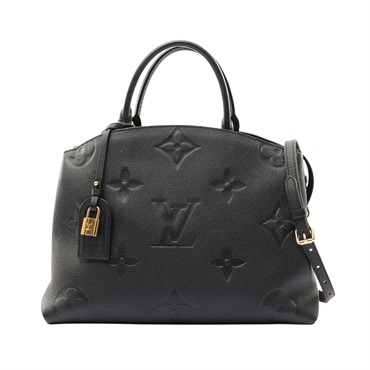 黑色 原花壓紋牛皮 Grand Palais 兩用包【LOUIS VUITTON LV 路易威登】 M45811