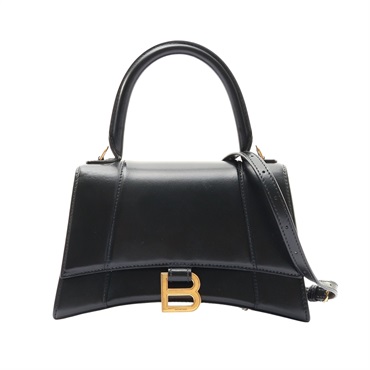 黑色 牛皮 Hourglass 兩用包【BALENCIAGA 巴黎世家】 593546