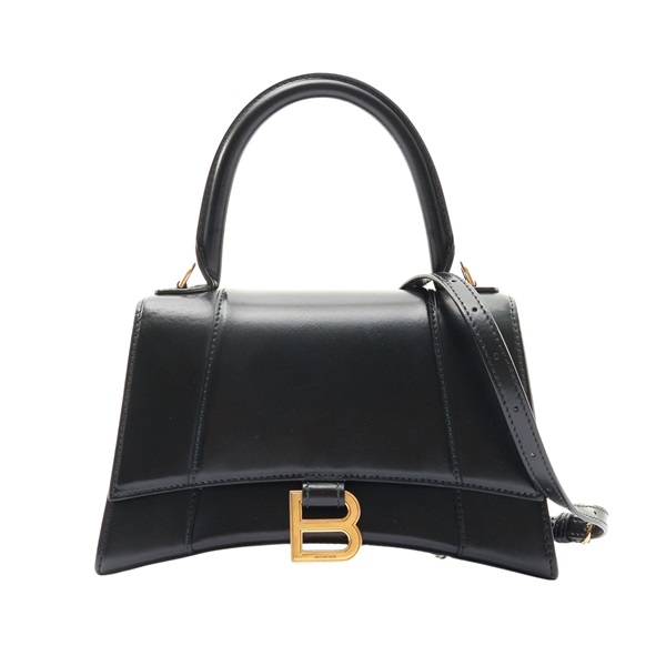 黑色 牛皮 Hourglass 兩用包【BALENCIAGA 巴黎世家】 593546