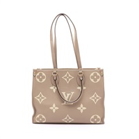 斑鳩灰 原花 牛皮 壓紋 Onthego MM 兩用包【LOUIS VUITTON LV 路易威登】 M45494
