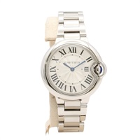 Cartier 卡地亞 Ballon Bleu de Cartie 33mm 腕錶 銀色錶盤 不鏽鋼 W6920084