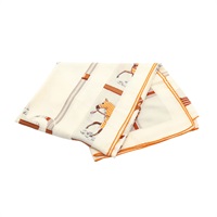 HERMES 愛馬仕 Carre 140 圍巾 米白色 喀什米爾 絲質 H244216S