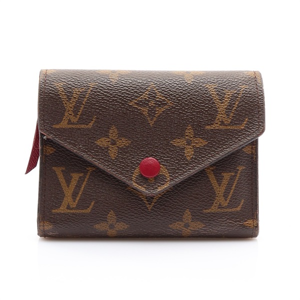 Victorine 扣式 三折短夾 棕色 原花帆布【LOUIS VUITTON LV 路易威登】 M41938